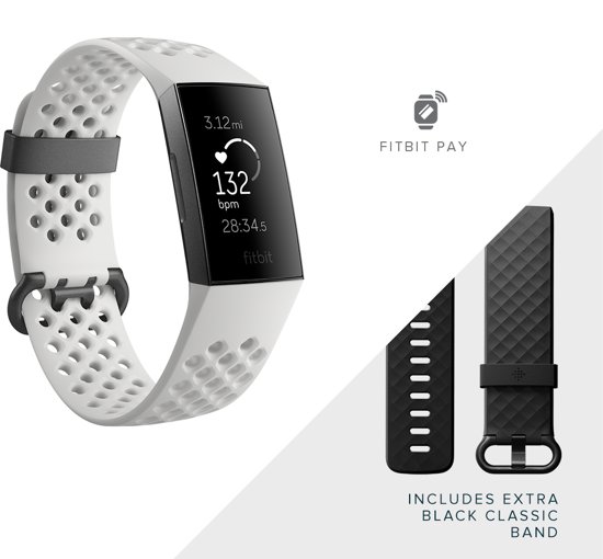 Fitbit Charge 3 Special Edition Graphite/White