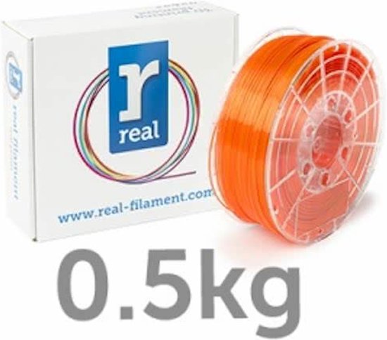 REAL Filament PETG transparant oranje 1.75mm (500g)
