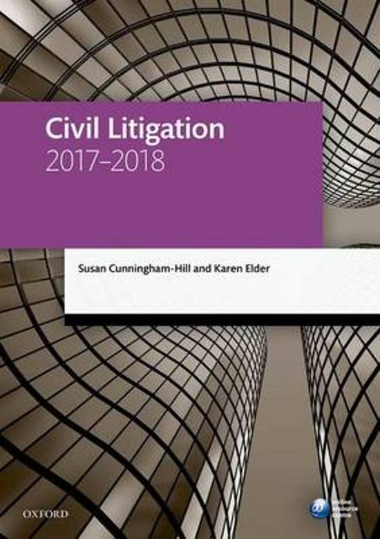 Civil Litigation 2017-2018 by Susan Cunningham-Hill and Karen Elder