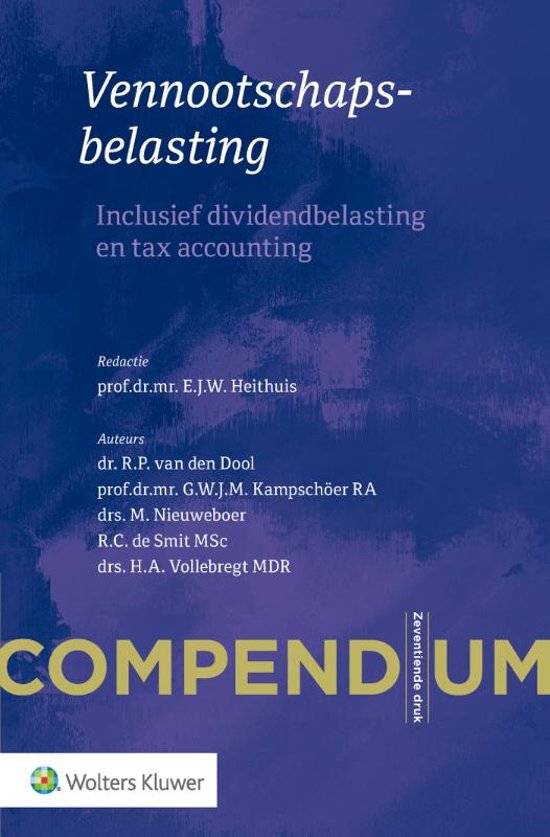 Samenvatting Compendium Vennootschapsbelasting -  Vennootschapsbelasting (4VENBENL)
