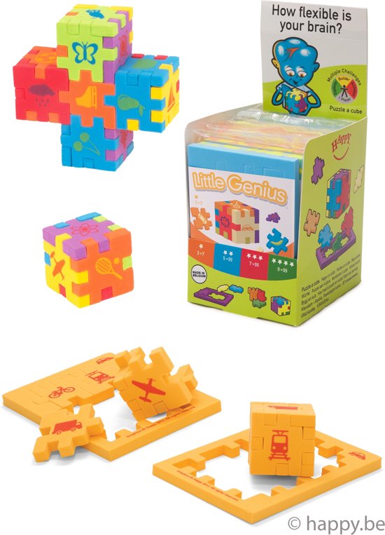 Afbeelding van het spel HAPPY Little Genius Display - 12 kubus puzzels