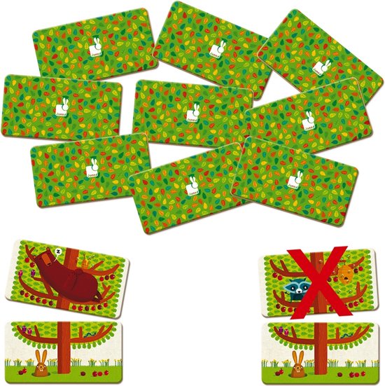 Thumbnail van een extra afbeelding van het spel Janod Spel - geheugenspel - happy tree