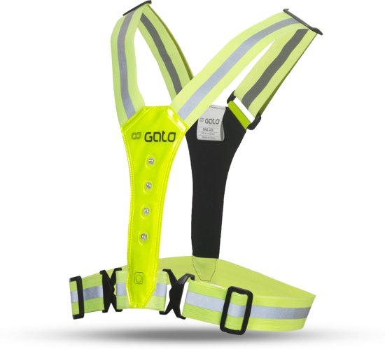 Gato Sports Led Safer Sport vest - hardloop verlichting - Neon Yellow