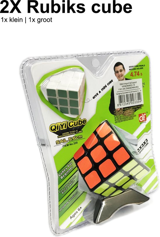 Thumbnail van een extra afbeelding van het spel Rubik's cube| 2 in 1  rubiks kubus  (3X3) 5.6CM