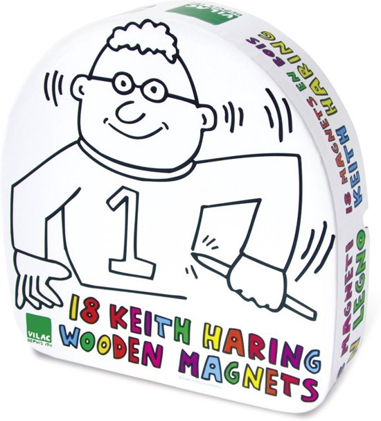 Thumbnail van een extra afbeelding van het spel Speelgoed magneten Keith Haring van hout in mooie bewaardoos - VILAC