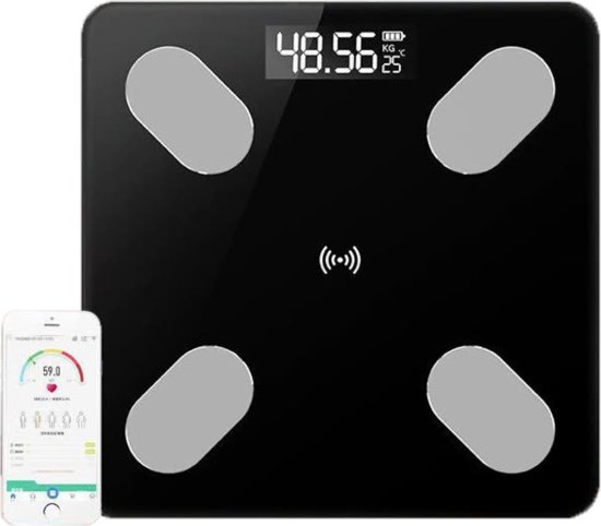 Bluetooth weegschaal met lichaamsanalyse - iOS en Android App