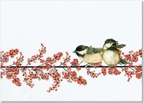 Afbeelding van het spel Winterberry & Chickadees Deluxe Boxed Holiday Cards (Christmas Cards, Holiday Cards, Greeting Cards)