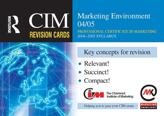 Afbeelding van het spel CIM Revision Cards: Marketing Environment 04/05