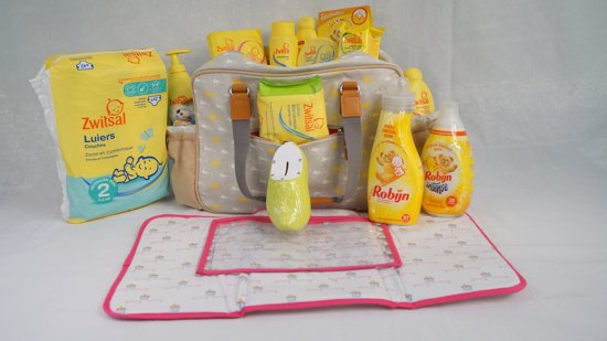 Babygeschenkset met Zwitsal wasmiddelen, shampoo's en meer