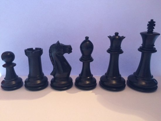 Thumbnail van een extra afbeelding van het spel Oxford Ebonised No 7 schaakstukken
