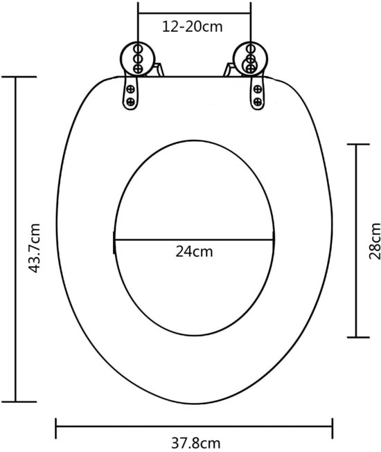 vidaXL Toiletbril met hard-closedeksel 2 st MDF kiezelsteentjes