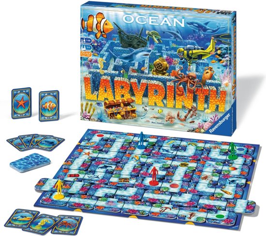 Thumbnail van een extra afbeelding van het spel Ravensburger Ocean Labyrinth - Bordspel