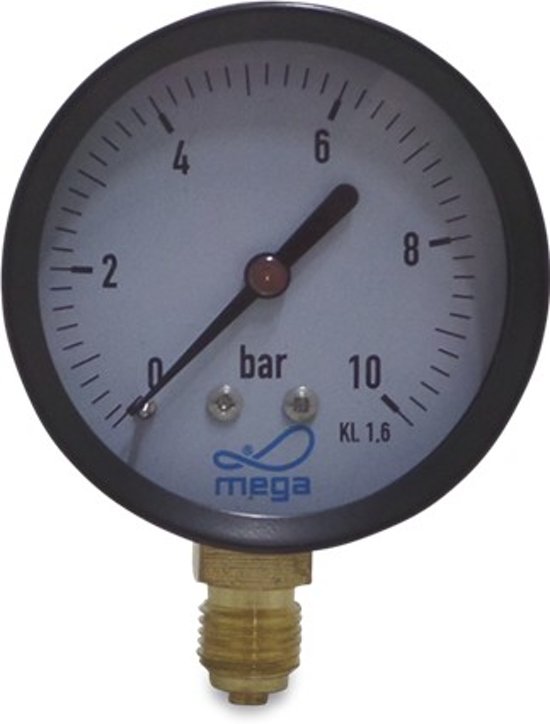 Manometer 0 -4 bar ˜ 63mm onderaansluiting