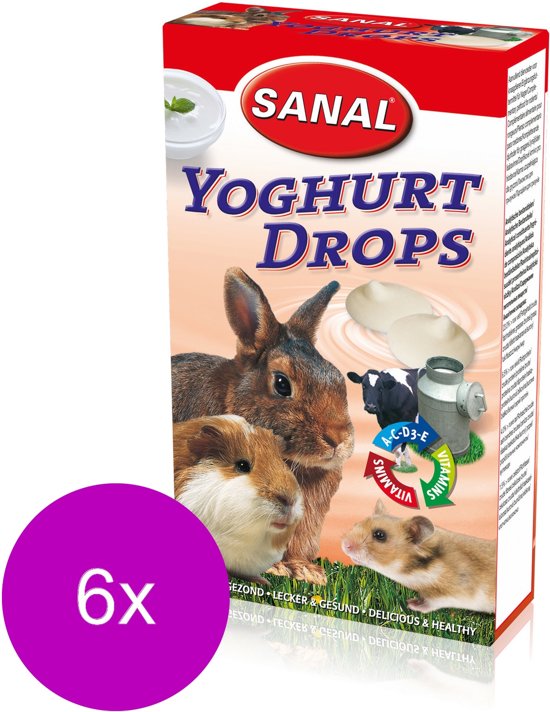 Sanal Yoghurt Drops - Knaagdiersnack - 6 x 45 g