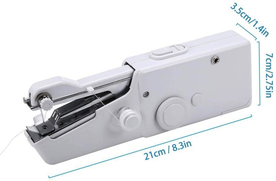TECHSHARK Mini Handnaaimachine | Draadloos en Compact | Inclusief Garen | Reis Naaimachine