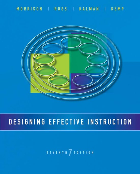 Summary Designing Effective Instruction, ISBN: 9781118359990 Education Design (PABA-A312)