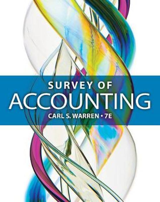 Survey of Accounting, Warren - Exam Preparation Test Bank (Downloadable Doc)