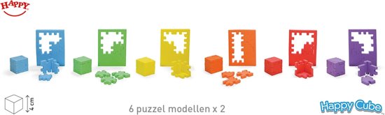 Thumbnail van een extra afbeelding van het spel HAPPY Happy Cube Display - 12 kubus puzzels