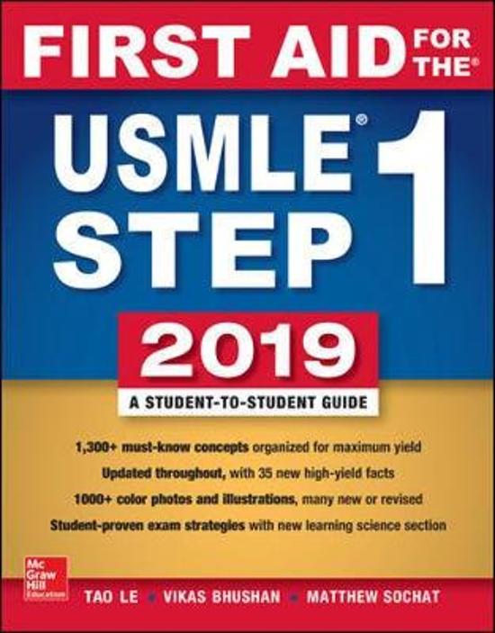 First Aid for the USMLE Step 1 2019, Twenty-ninth edition