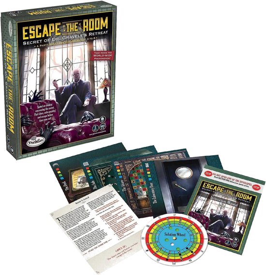 Thumbnail van een extra afbeelding van het spel Thinkfun - Escape the room Dr. GRAVELY'S +13y. (English)