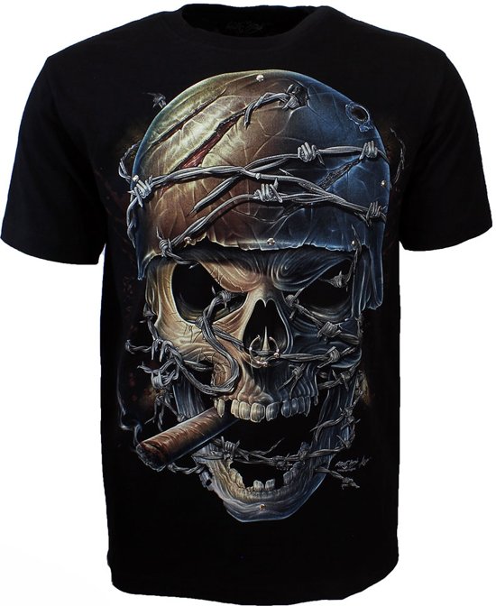 Verwonderlijk bol.com | Pierced Doodskop Skull Rock 3D Glow in the Dark T-Shirt BW-97