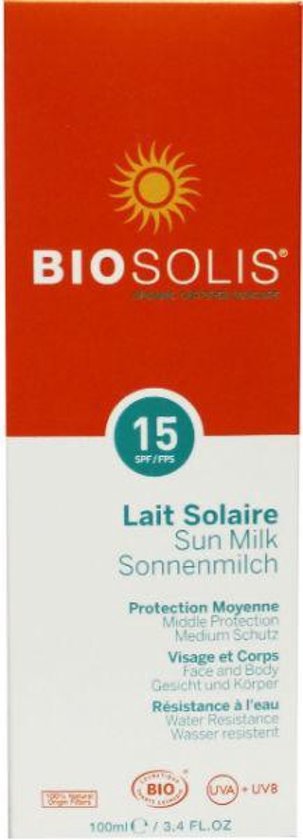 Foto van Bio Solis factor 15 - Zonnebrand crème