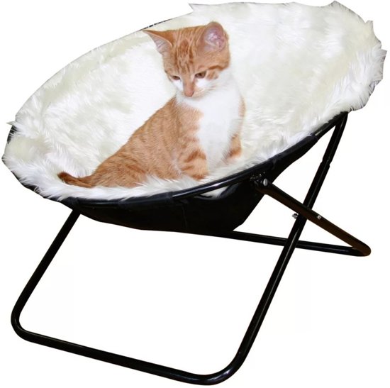 Kerbl Katten Slaap-klapstoel - Wit - Ø 50 cm