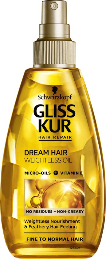 Schwarzkopf Gliss Kur Oil Nutritive Dream Hair Vederlichte Olie 150 ml - 1 stuk