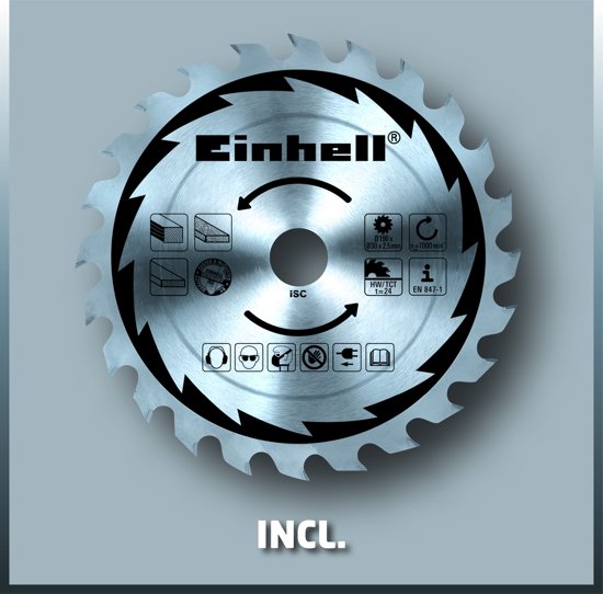 Einhell TC-CS 1400/1 Handcirkelzaag - 1400 W - Ø190 x Ø30 x 2,5mm / 24 T