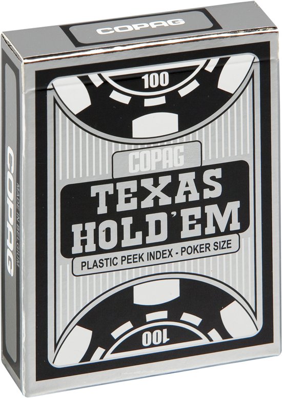 Afbeelding van het spel Copag Plastic speelkaarten - Texas Hold'em Silver - Peek Index - Zwart
