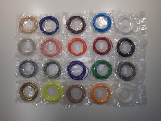 PREMIUM 3D Pen filament - 20 kleuren pakket - 200 meter PLA