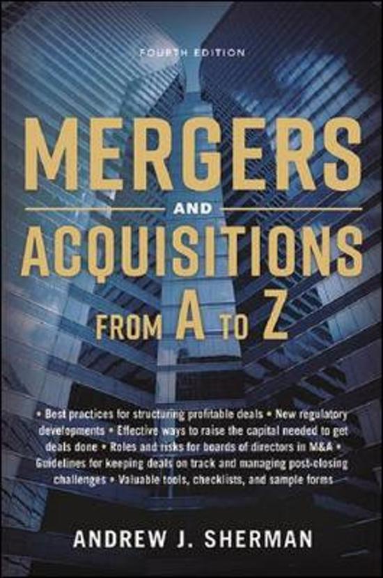 Mergers And Acquisitions From A To Z [Fourth Edition]
