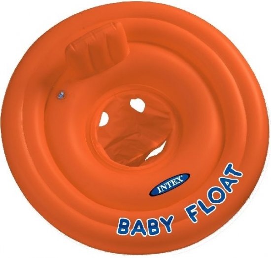 Intex baby zwemband oranje met zitje 76 cm