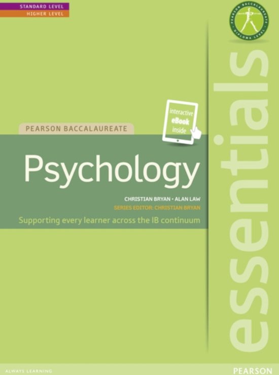 Pearson Baccalaureate Essentials: Psychology print and ebook bundle