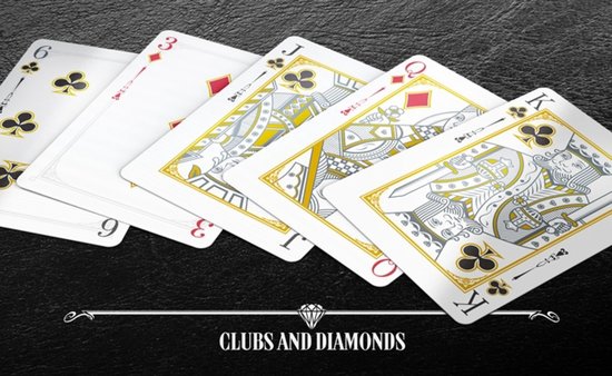 Thumbnail van een extra afbeelding van het spel diamonds luxe poker speelkaarten wit