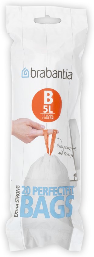 Brabantia Afvalzak Code B - 5 Liter (20 stuks)