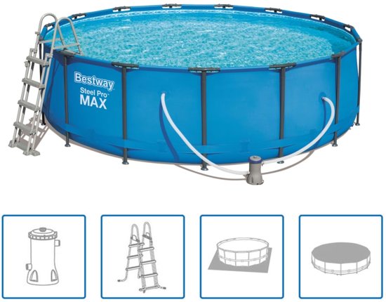 Bestway Steel Pro MAX Zwembadset rond 457x122 cm 56438