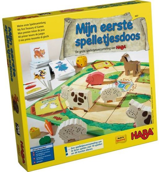 Afbeelding van het spel Spel - Mijn eerste spelletjesdoos - De grote spelletjesverzameling van HABA (Nederlands) = Duits 4278 - Frans 4686