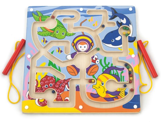 Afbeelding van het spel Viga Toys - Houten Magnetisch Doolhof
