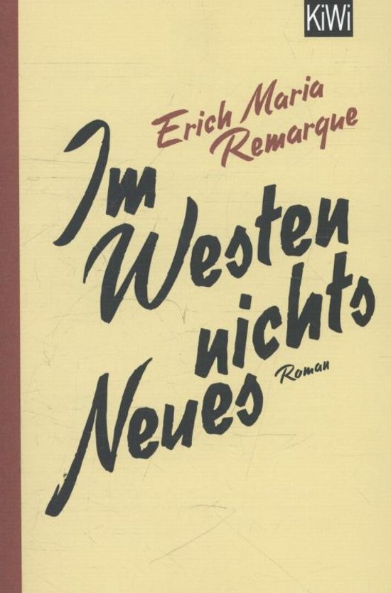Boekverslag: 'Im Westens nichts neues'  Cijfer: 7,6
