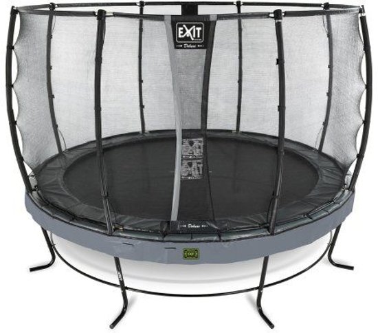 EXIT Elegant trampoline ø427cm met veiligheidsnet Deluxe - grijs
