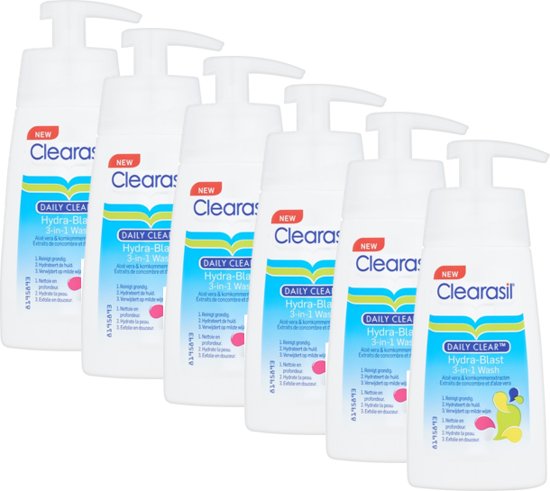 Foto van Clearasil Daily Clear Hydra-blast 3-in-1 Wash Voordeelverpakking