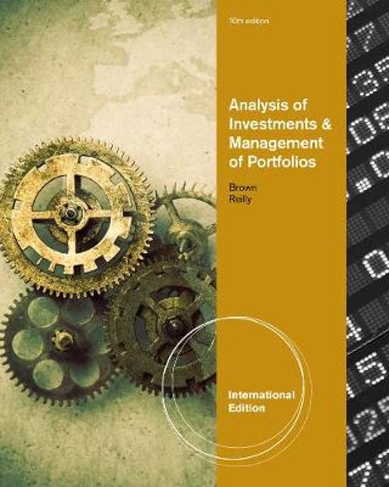 Analysis of Investments and Mangement of Portfolios, International Edition (with Thomson ONE - Business School Edition and Stock-Trak Coupon)