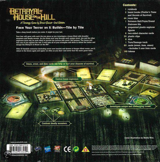 Thumbnail van een extra afbeelding van het spel Betrayal At The House On The Hill - Bordspel