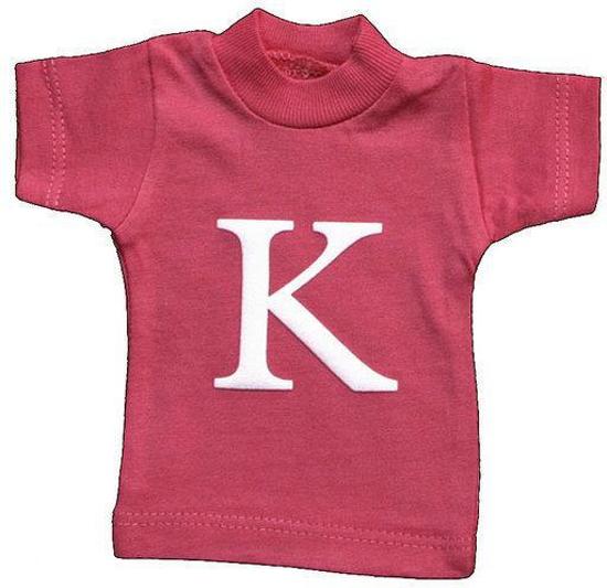 Lettershirts roze K
