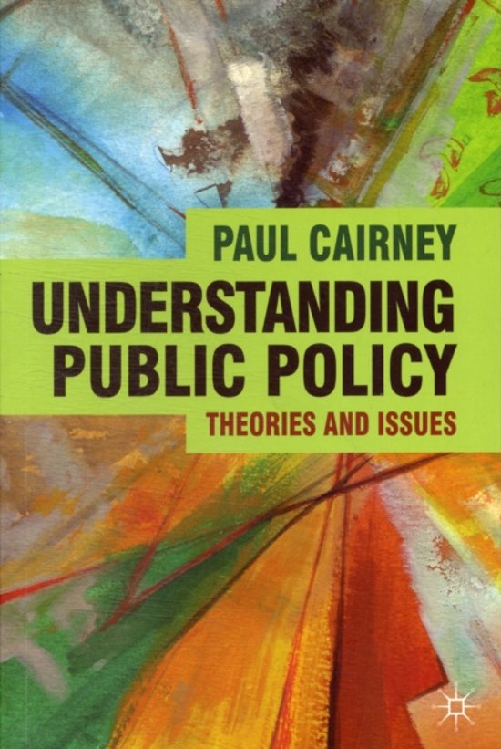 Book summary | Paul Cairney | 2012 | Understanding Public Policy: Theories and Issues