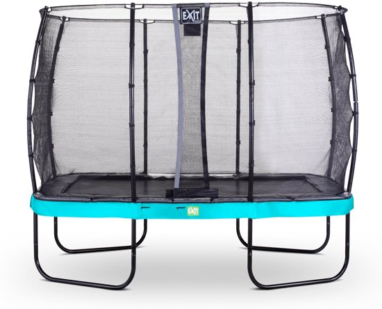 EXIT Elegant trampoline 214x366cm met net Economy - blauw