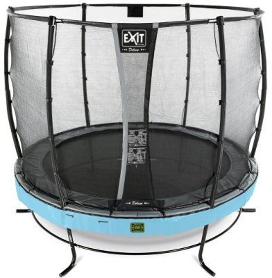 EXIT Elegant Premium trampoline ø366cm met veiligheidsnet Economy - blauw
