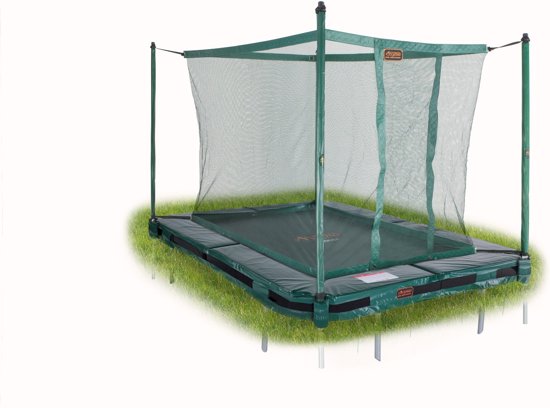 Avyna InGround trampoline PRO-LINE 215x155 (203) Groen + Avyna Veiligheidsnet
