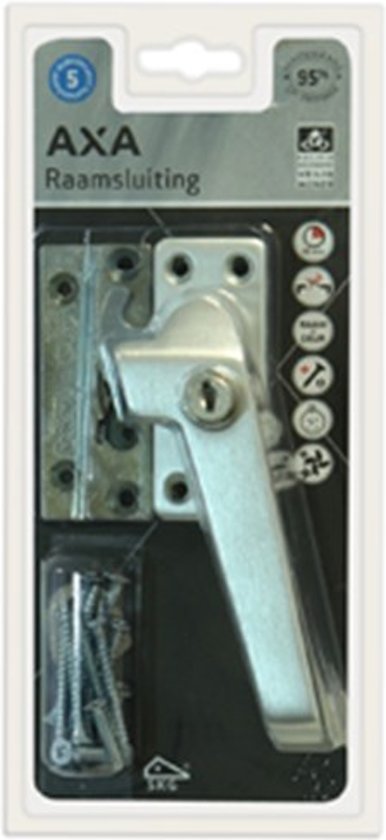 AXA 3319 Veiligheids raamsluiting - 3319-51-92/GE - draairichting 3 - Aluminium F2